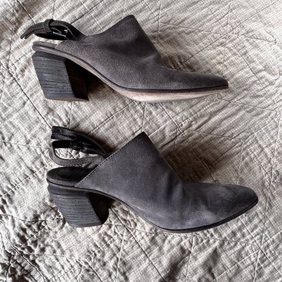 Officine Creative Women Severine Soft Grey Heel Mule Size 36.5 Suede Leather - Picture 2 of 10
